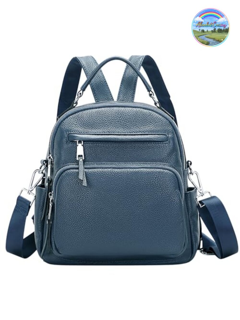 Genuine Leather Convertible Backpack Purse Crossbody Daypack